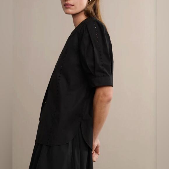 NWT Jenni Kayne NWT-Harper Blouse Black Size Extra Small - Picture 6 of 14